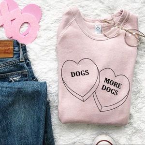 Dogs More Dogs Heart Crewneck Sweatshirt